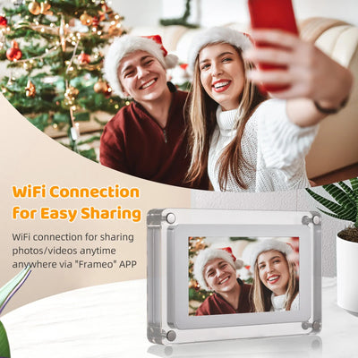 10.1" WiFi Acrylic Digital Photo Frame, 8GB Memory, Frameo App Sharing