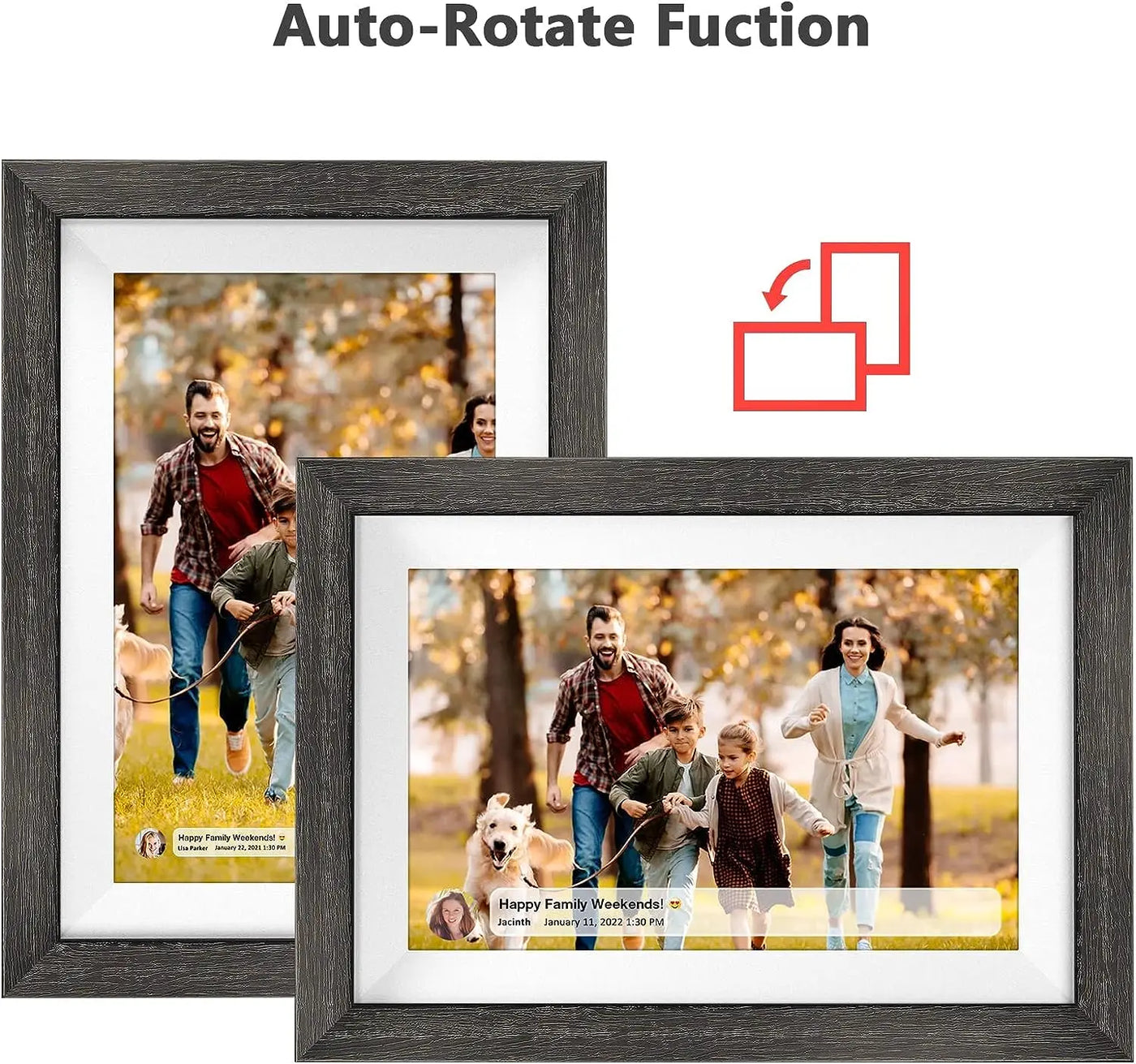 10.1" WiFi Digital Photo Frame, 1280x800 IPS Touch Screen, 16GB Storage, App Photo Sharing