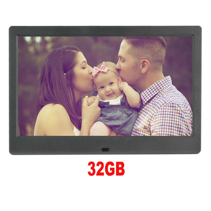 10" HD IPS Digital Photo Frame, 1280x800, LED Backlight, Multi-Function Electronic Album