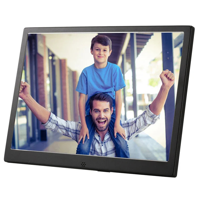 12" Metal LCD Digital Photo Frame, HD 1280x800