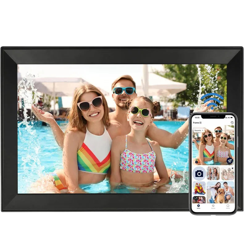 15.6" WiFi Digital Photo Frame, 1920x1080 IPS Touch Screen, 64GB Storage, Frameo App Photo & Video Sharing