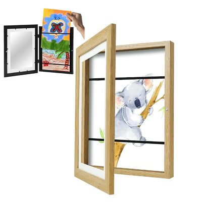 A4/8.5x11" Children's Art Frame, Magnetic Front, Changeable Display for Photos & Drawings