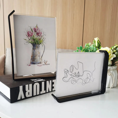 Acrylic Black Double-Sided Photo Frame, 10x15cm / 15x20cm