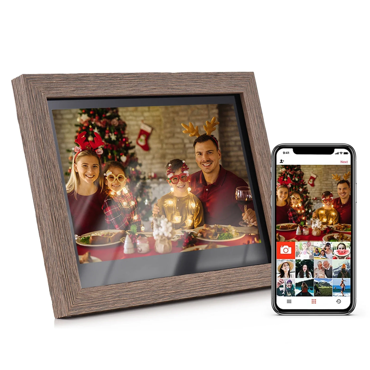 Andoer 10.1" WiFi Digital Photo Frame, 1280x800 IPS Touch Screen, 16GB Storage, App Photo Sharing