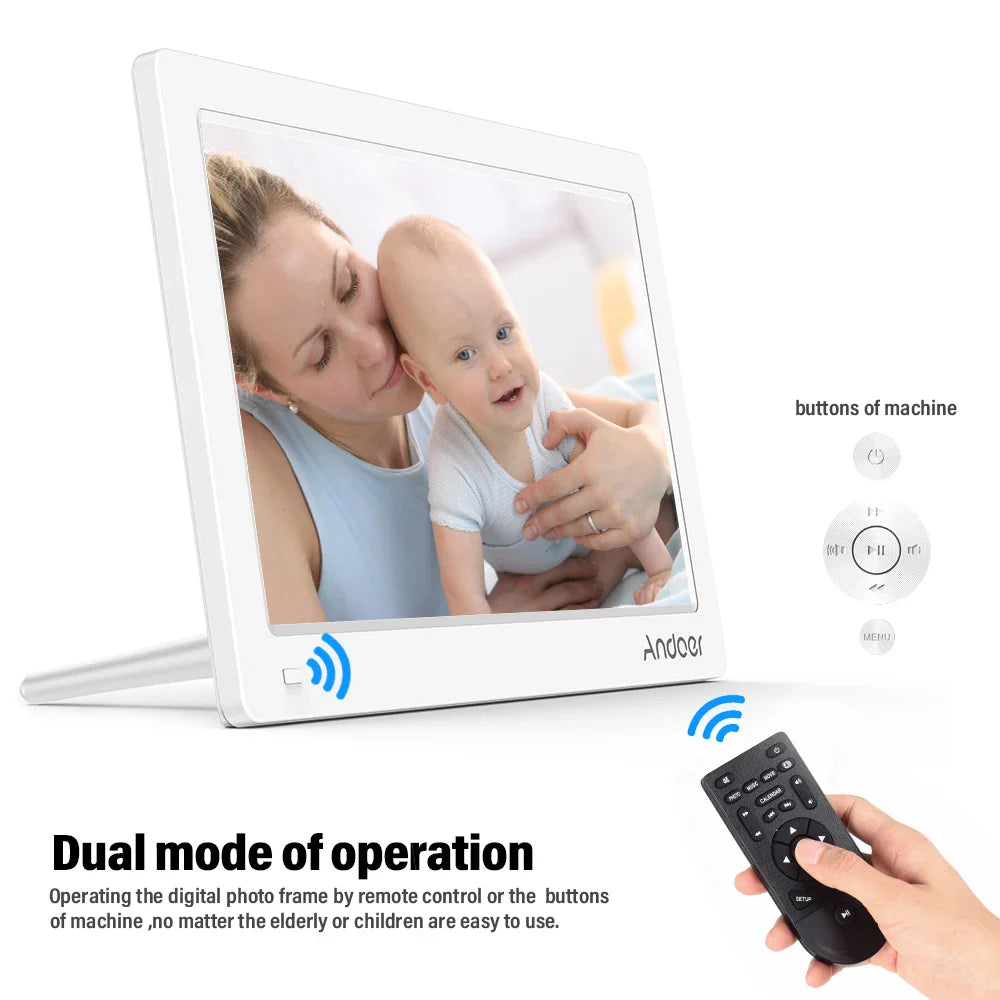 Andoer 15.6" Digital Photo Frame, 1920x1080 IPS Screen, Wall Mountable, Remote Control