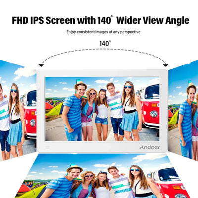 Andoer 15.6" Digital Photo Frame, 1920x1080 IPS Screen, Wall Mountable, Remote Control