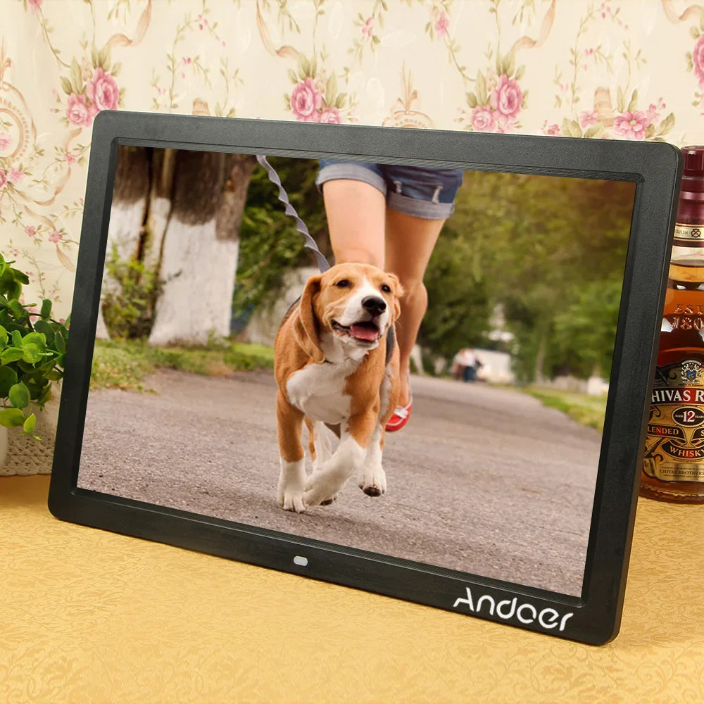 Andoer 17" LED Digital Photo Frame, 1920x1080, Electronic Picture Frame with Remote Control