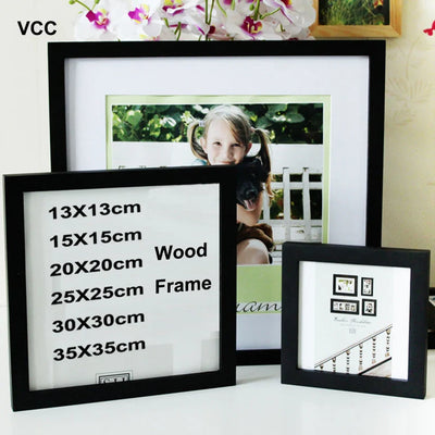 Classic Wooden Square Picture Frame, Wall Hanging