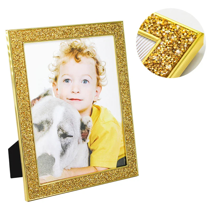 Creative Metal Picture Frame, Gold/Silver/Black, Light Luxury Home Decor