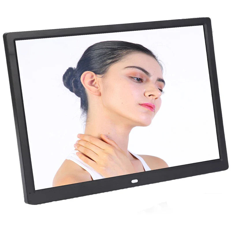 15"/14" HD LED Digital Photo Frame, 1280x800 Widescreen, Suspensible with Holder