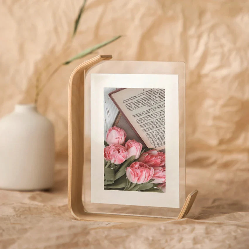 VCC Acrylic Wooden Photo Frame, Herbarium Display, DIY Wedding Decor