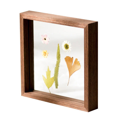 Wooden Double-Sided Glass Photo Frame, Table Display, Pressed Flower & Plant Specimen Holder